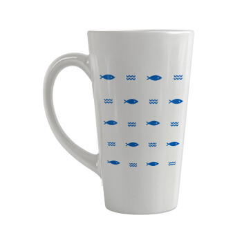 Fishing, Κούπα κωνική Latte Μεγάλη, κεραμική, 450ml
