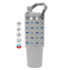 GREY color, 890ml (30oz) stainless Steel Tumbler with Handle