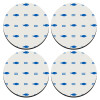 SET of 4 round wooden coasters (9cm)