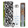 Easter candle, metallic white thermos bottle (500ml) & aromatic flat candle (30cm) (GRAY)