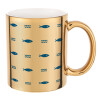 Mug ceramic, gold mirror, 330ml