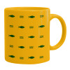 Ceramic coffee mug yellow, 330ml