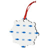 Christmas ornament snowflake wooden 7.5cm