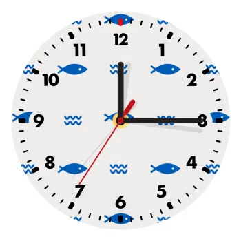 Ψαράκια, Ρολόι τοίχου ξύλινο (20cm)