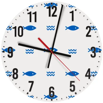 Ψαράκια, Ρολόι τοίχου ξύλινο (30cm)