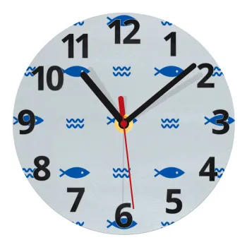 Ψαράκια, Ρολόι τοίχου γυάλινο (20cm)