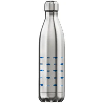 Ψαράκια, Μεταλλικό παγούρι θερμός Inox (Stainless steel), διπλού τοιχώματος, 750ml