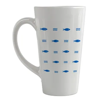 Ψαράκια, Κούπα κωνική Latte Μεγάλη, κεραμική, 450ml
