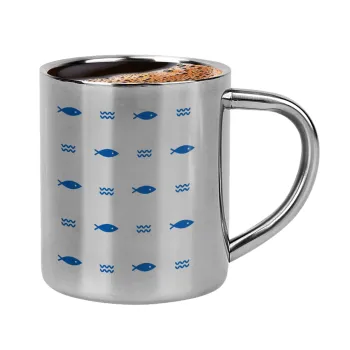 Fishing, Double-wall metal cup for espresso (220ml)