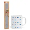 Easter Set, Ceramic Cup (330ml) & Easter aromatic flat candle (30cm) (GRAY)