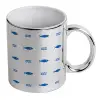 Mug ceramic, silver mirror, 330ml