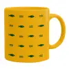 Ceramic coffee mug yellow, 330ml