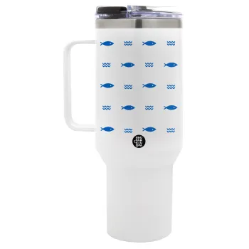 Ψαράκια, Mega Tumbler με καπάκι, διπλού τοιχώματος (θερμό) 1,2L