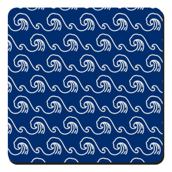 Blue Waves, Τετράγωνο μαγνητάκι ξύλινο 9x9cm
