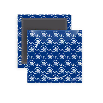 Μπλε Κύματα, Μαγνητάκι ψυγείου τετράγωνο διάστασης 5x5cm