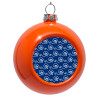Orange Christmas tree ornament bauble 8cm