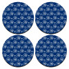 SET of 4 round wooden coasters (9cm)