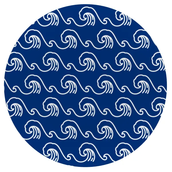 Μπλε Κύματα — Mousepad Στρογγυλό 20cm