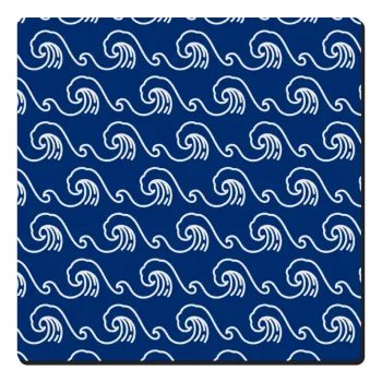 Blue Waves, Τετράγωνο μαγνητάκι ξύλινο 6x6cm