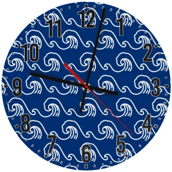 Μπλε Κύματα, Ρολόι τοίχου ξύλινο (30cm)
