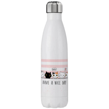 Have a nice day cats, Stainless steel, double-walled, 750ml