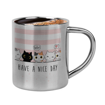 Have a nice day cats, Κουπάκι μεταλλικό διπλού τοιχώματος για espresso (220ml)