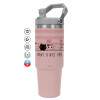 Pink color, 890ml (30oz) stainless Steel Tumbler with Handle
