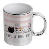 Mug ceramic, silver mirror, 330ml