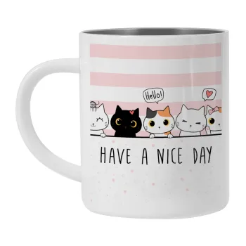 Have a nice day cats, Κούπα Ανοξείδωτη διπλού τοιχώματος 300ml