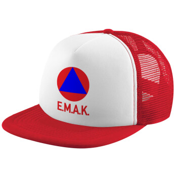 E.M.A.K., Καπέλο Soft Trucker με Δίχτυ Red/White 