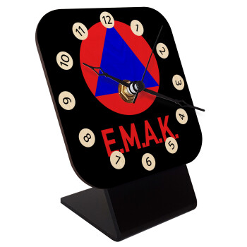 E.M.A.K., Quartz Table clock in natural wood (10cm)