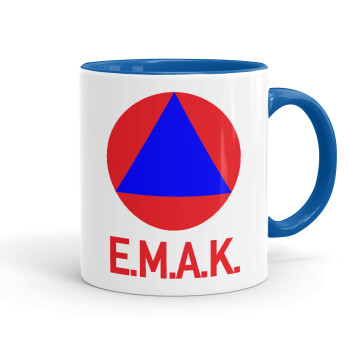 E.M.A.K., Mug colored blue, ceramic, 330ml