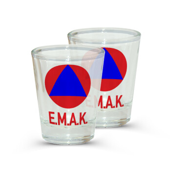 E.M.A.K., Σφηνοπότηρα γυάλινα 45ml διάφανα (2 τεμάχια)