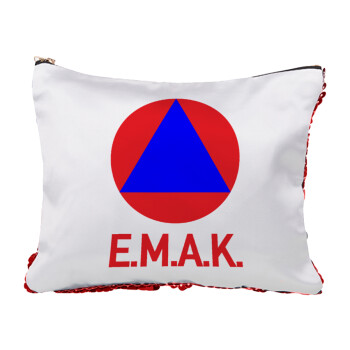 E.M.A.K., Τσαντάκι νεσεσέρ με πούλιες (Sequin) Κόκκινο