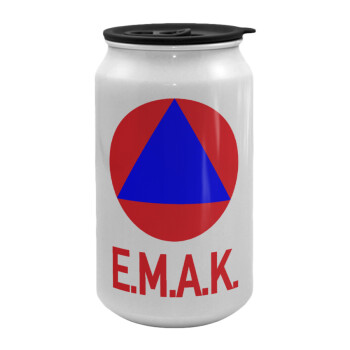 E.M.A.K., Κούπα ταξιδιού μεταλλική με καπάκι (tin-can) 500ml