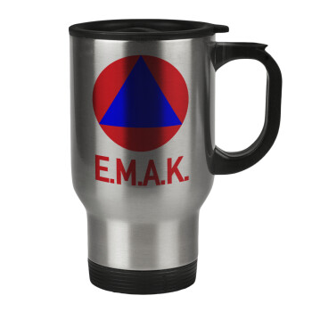 E.M.A.K., Stainless steel travel mug with lid, double wall 450ml