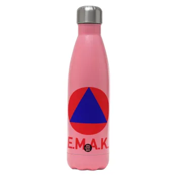 E.M.A.K., Metal mug thermos Pink Mat (Stainless steel), double wall, 500ml