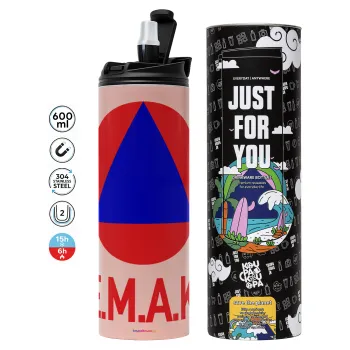 E.M.A.K., Tumbler stainless steel PINK 600ml