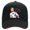 DRILL Adult Ultimate Hat BLACK/RED, (100% COTTON, ADULT, UNISEX, ONE SIZE)