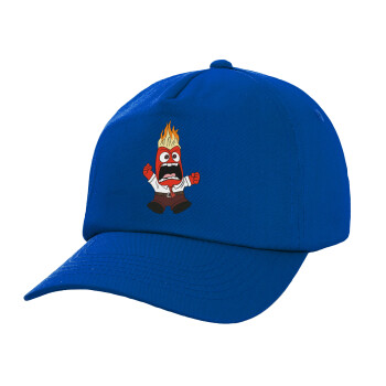 Inside Out Angry, Twill Children's Cap, ROYAL BLUE (100% COTTON, CHILDREN, UNISEX)