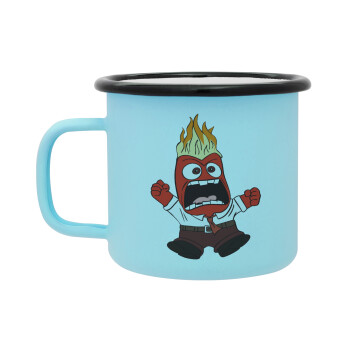 Inside Out Angry, Κούπα Μεταλλική εμαγιέ ΜΑΤ σιέλ 360ml