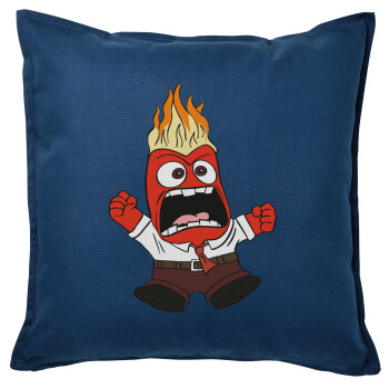 Inside Out Angry, Sofa cushion Blue 50x50cm includes filling