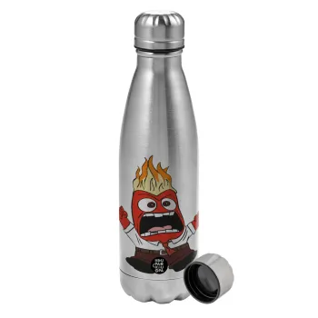 Inside Out Angry, Metallic water bottle, stainless steel, 750ml