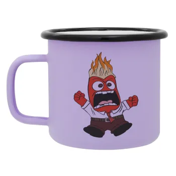 Inside Out Angry, Κούπα Μεταλλική εμαγιέ ΜΑΤ Light Pastel Purple 360ml