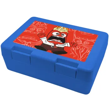 Inside Out Angry, Children's cookie container BLUE 185x128x65mm (BPA free plastic)