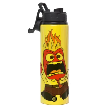 Inside Out θυμός, Μεταλλικό παγούρι νερού με καπάκι ασφαλείας, αλουμινίου 850ml