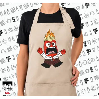 Inside Out θυμός, Ποδιά μακριά Σεφ ολόσωμη με τσέπες SAND (ΕΝΗΛΙΚΩΝ)