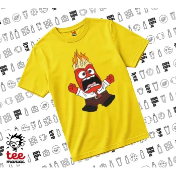 Inside Out Angry, yellow childrens T-Shirt made of 100% cotton, for every day. Vegan & OEKO-TEX certified.