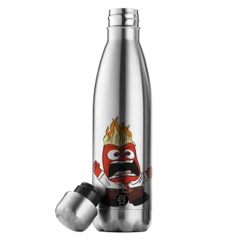 Inside Out Angry, Inox (Stainless steel) double-walled metal mug, 500ml
