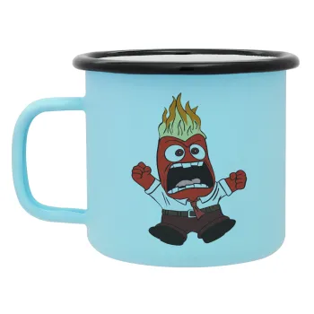 Inside Out Angry, Κούπα Μεταλλική εμαγιέ ΜΑΤ σιέλ 360ml